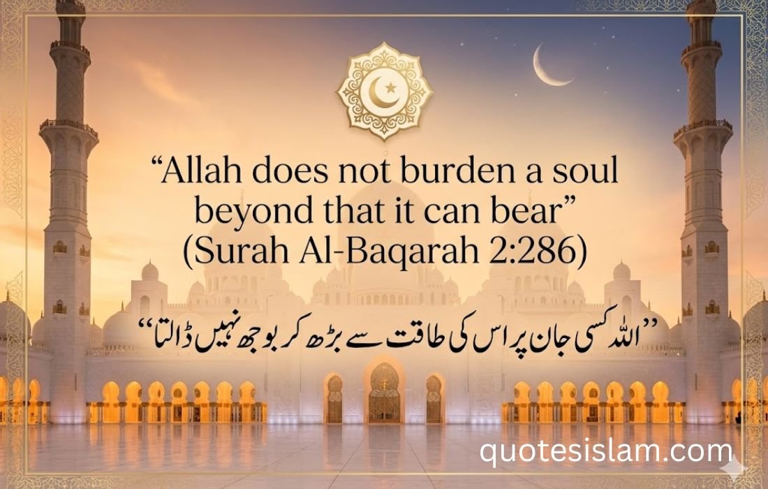 Allah does not burden a soul beyond that it can bear