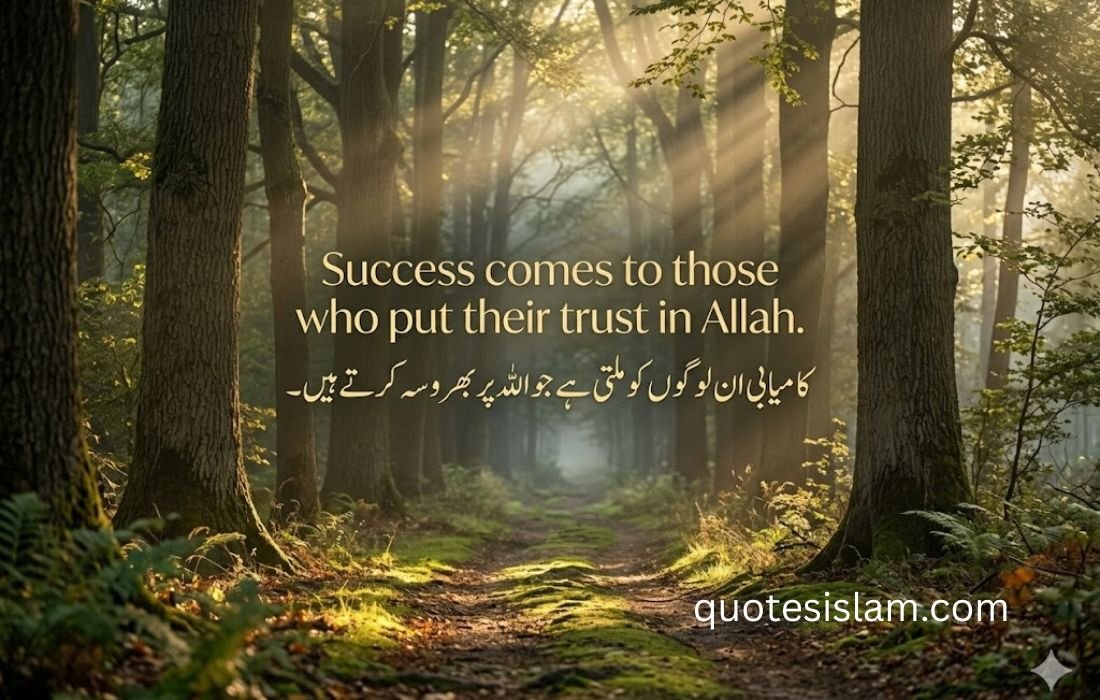 Success comes to those who put their trust in Allah