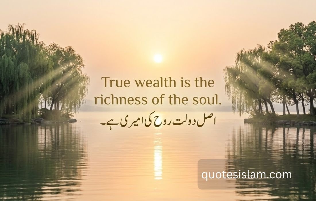 True wealth is the richness of the soul