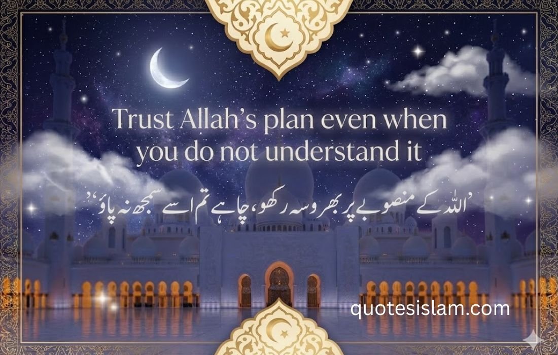 Trust Allah’s plan even when you do not understand it