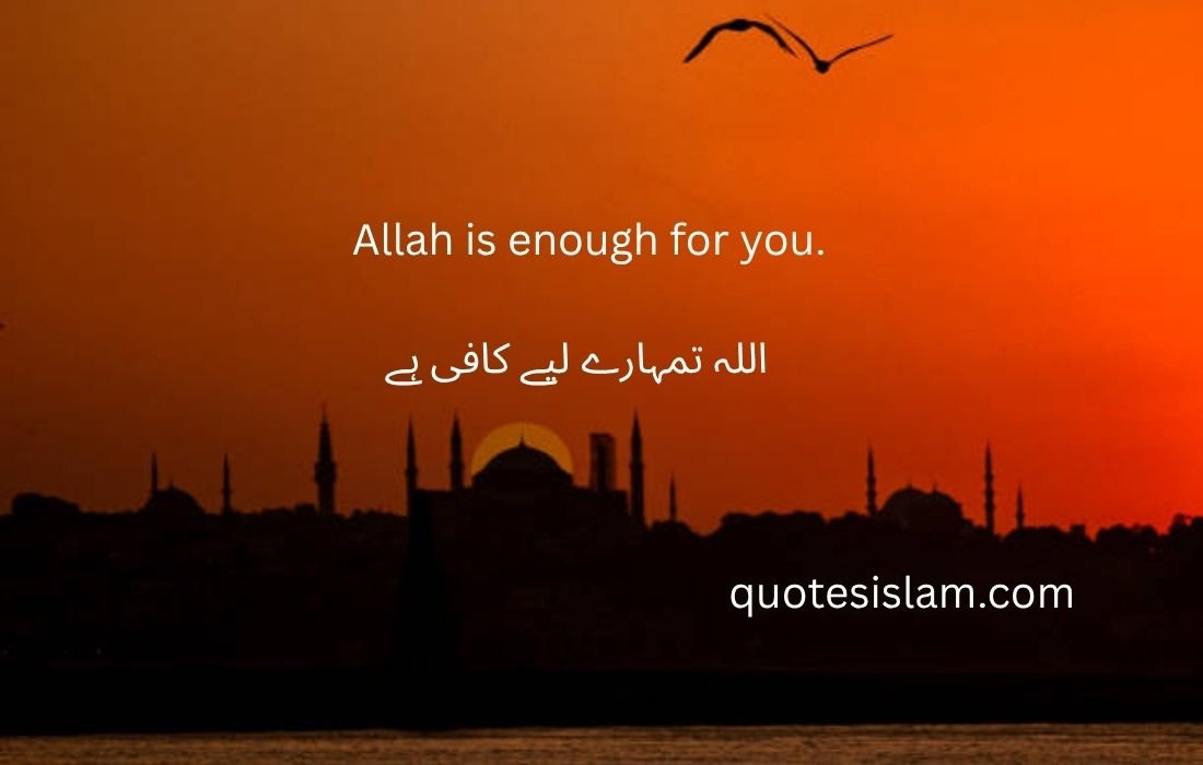 Allah is enough for you.