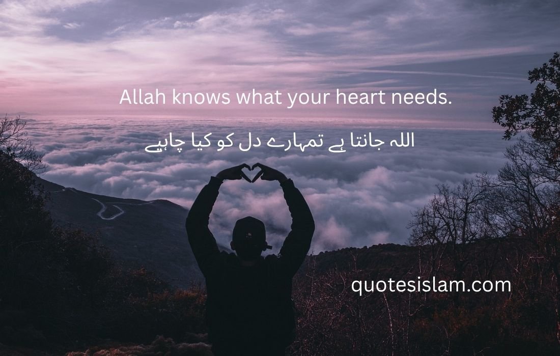 Allah knows what your heart needs.