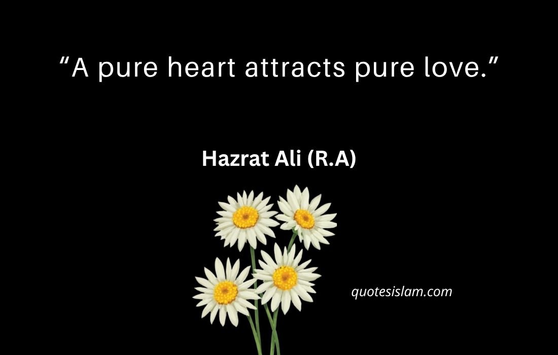 A pure heart attracts pure love
