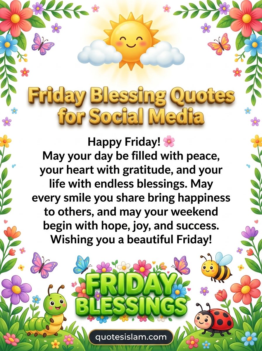 Friday Blessing Quotes for Social Media